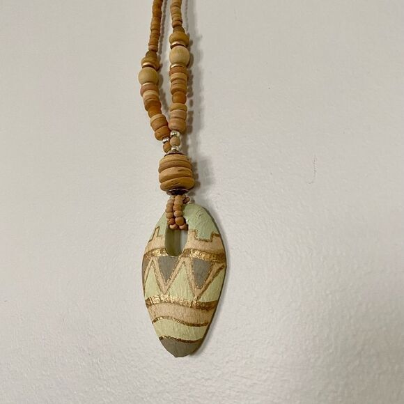 Hand-Painted Artisan Necklace - Picture 4 of 5